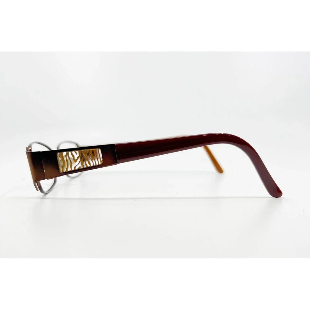 Via Spiga Eyeglasses Women Brown Selena 183 Zebra Cutout 53-15-135